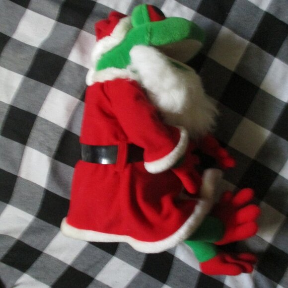 Vintage 24K Frog Culture Santa Outfit Plush Tree Frog Christmas 1996 - Picture 3 of 8